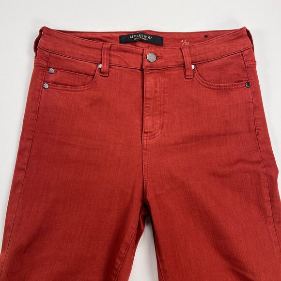 Liverpool Los Angeles The High Rise Ankle Jeans Cherry Wood (Rust) Size 4/27 - Picture 2 of 15